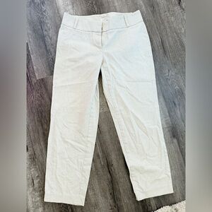 LOFT Cream and Black Polka Dot Pants